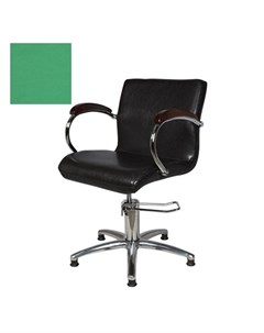 Кресло парикмахерское Лорд 2 гидравлическое хромированное зеленое Medison