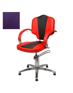 Кресло парикмахерское Мона люкс гидравлическое хромированное фиолетовое Medison