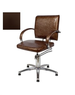 Кресло парикмахерское Калибра люкс гидравлическое хромированное коричневое Medison