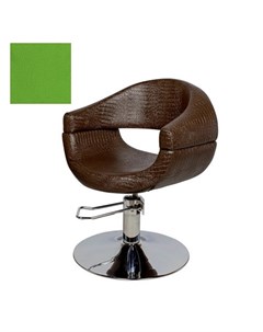 Кресло парикмахерское МД 108 гидравлическое хромированное салатовое Medison
