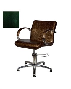 Кресло парикмахерское Лорд гидравлическое хромированное изумрудно черное Medison