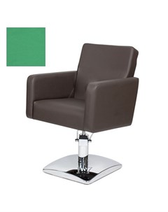 Кресло парикмахерское МД 165 гидравлическое хромированное зеленое Medison