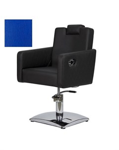 Кресло парикмахерское МД 166 гидравлическое хромированное синее Medison