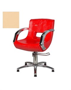 Кресло парикмахерское МД 2203 гидравлическое хромированное светло бежевое Medison