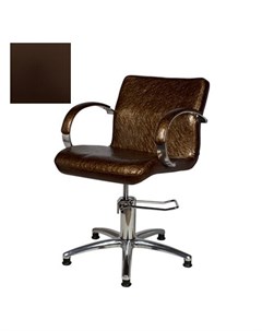Кресло парикмахерское Лорд гидравлическое хромированное коричневое Medison