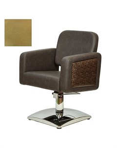 Кресло парикмахерское Одри декор гидравлическое хромированное золотистое Medison