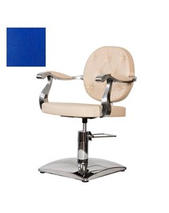 Кресло парикмахерское Орландо гидравлическое хромированное синее Medison