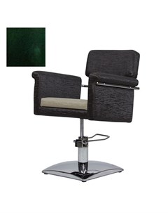 Кресло парикмахерское МД 77А гидравлическое хромированное изумрудно черное Medison
