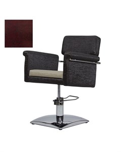 Кресло парикмахерское МД 77А гидравлическое хромированное бордово черное Medison