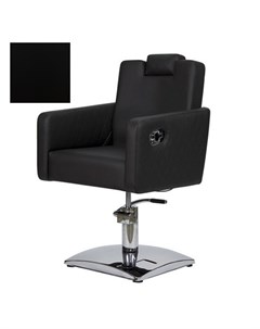 Кресло парикмахерское МД 166 гидравлическое хромированное черное Medison