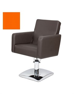 Кресло парикмахерское МД 165 гидравлическое хромированное апельсиновое Medison