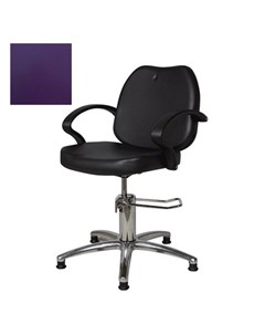 Кресло парикмахерское Соло модерн гидравлическое хромированное фиолетовое Medison