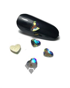Стразы Сердце 5011 кристалл АВ 6 мм 1 шт Fanatkastraz
