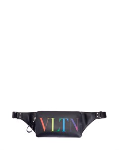 Кожаная сумка на пояс с принтом VLTN Multicolor Valentino