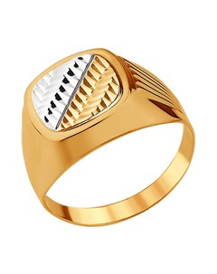 Кольцо из золота с родированием Sokolov