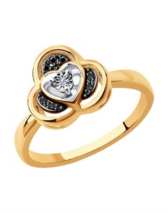 Кольцо из комбинированного золота с бриллиантами Sokolov