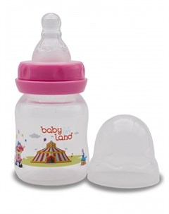 Бутылочка для кормления Baby Land с силиконовой соской в блистере цвета в ассорт 80мл Apollo