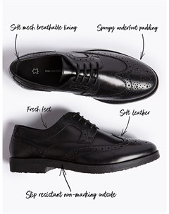 Детские кожаные школьные туфли Brogue Marks & spencer