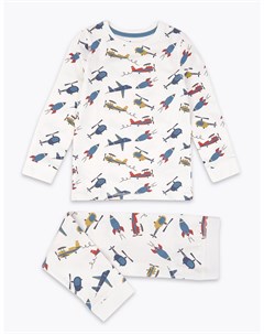 Пижама для мальчика с принтом Воздушный транспорт Marks & spencer