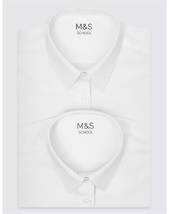 Приталенная школьная блузка Ultimate Non Iron с технологией Stain Away 2 шт Marks & spencer