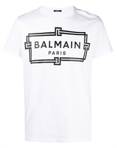 Футболка с короткими рукавами и логотипом Balmain