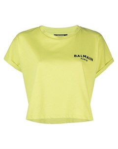 Укороченная футболка с короткими рукавами Balmain