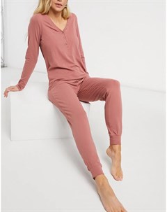Пижамные штаны из органического хлопка приглушенного розового цвета Astrid Lindex