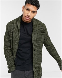 Вязаный кардиган цвета хаки с пуговицами Asos design