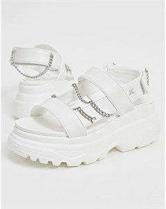 Белые сандалии на массивной подошве Marnus Koi footwear