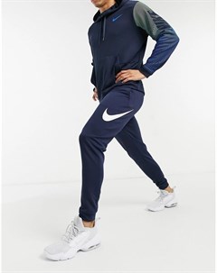 Темно синие джоггеры с логотипом галочкой Nike training