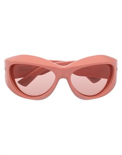 Солнцезащитные очки в овальной оправе Bottega veneta eyewear