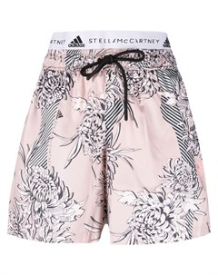 Спортивные шорты с цветочным принтом Adidas by stella mccartney