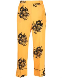 Укороченные брюки с цветочным принтом No21