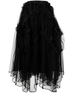 Юбка миди с оборками Comme des garçons noir kei ninomiya