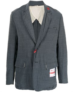 Однобортный пиджак с нашивкой логотипом Maison mihara yasuhiro