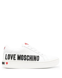 Кроссовки на шнуровке с логотипом Love moschino