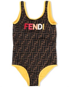 Слитный купальник с узором FF Fendi kids