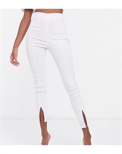 Белые брюки скинни с разрезами от комплекта Vesper tall