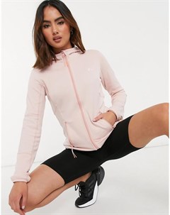 Розовая флисовая куртка с капюшоном Only play