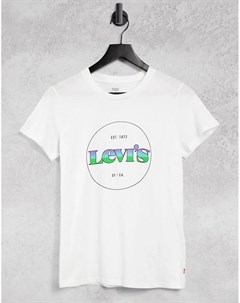 Белая футболка с логотипом в круге на груди Levi's®