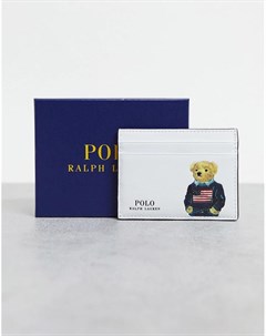 Белая кредитница с логотипом в виде медвежонка Polo ralph lauren
