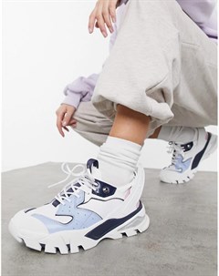 Бело синие кроссовки на толстой подошве Jeans Сlarice Calvin klein