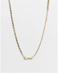 Золотистое ожерелье с надписью Love Pieces