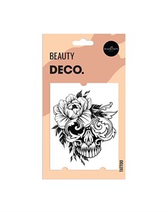Татуировка для тела BEYCOZ TATTOO by Miami tattoos переводная Floral Skull Deco