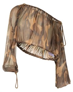 Укороченная блузка с камуфляжным принтом Dion lee
