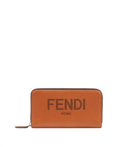 Кошелек с круговой молнией и логотипом Fendi