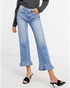 M i h Синие джинсы Lou с широкими штанинами и оборками M.i.h jeans