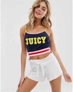 Кроп топ из махровой микрофибры с логотипом Juicy by Juicy couture