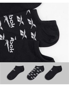 Набор из 3 пар черных невидимых носков Classics Reebok