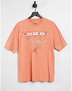 Персиковая футболка с короткими рукавами и графическим принтом Jordan